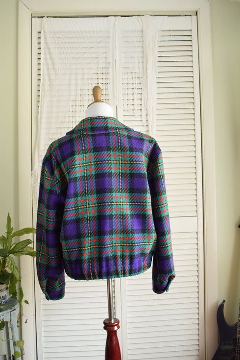 Green Purple Plaid Jacket - Pendleton Knockabouts